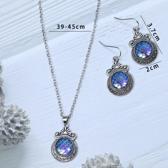☆ Emery Rose ☆ New! Mermaid FishScale Jewelry Set - Picture 4 of 5